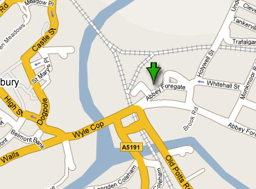 Local map of Abbey Foregate